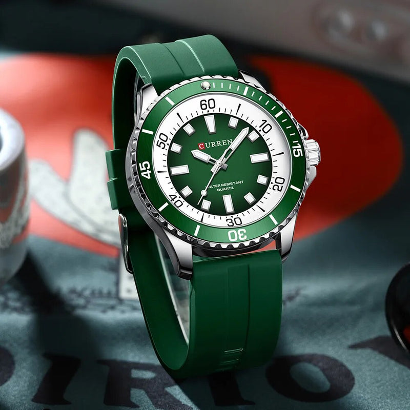 Relógios analógicos redondos clássicos com pulseira de silicone coloridas com design exclusivo